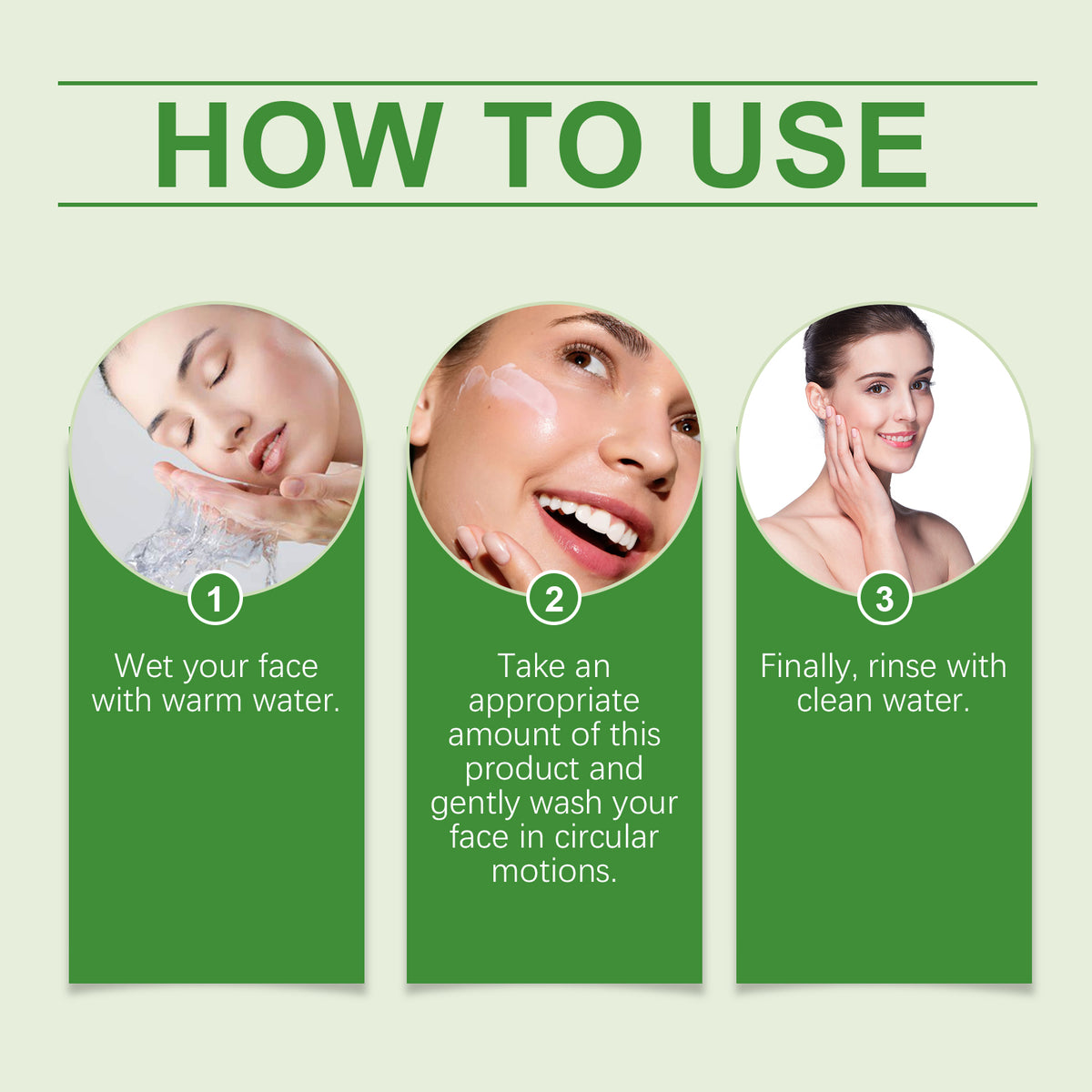 Green Tea Cleansing Gel Gloss Oil Control Clean Balance Skin Moisturizing Moisturizing Skincare Set