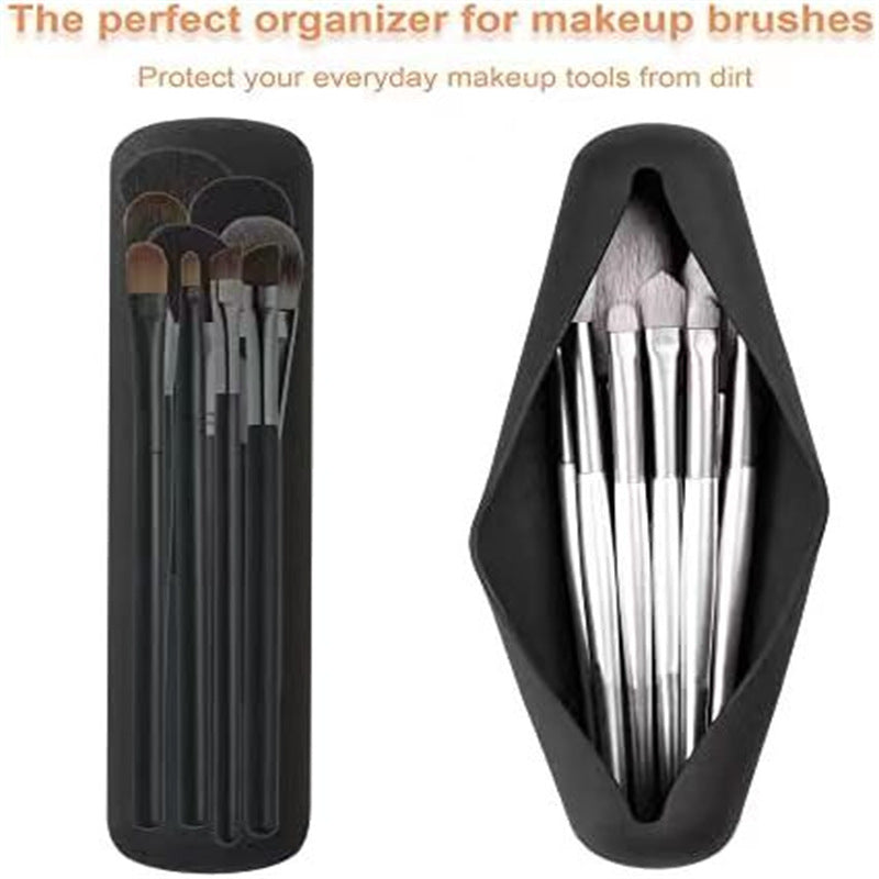 Silicone Makeup Brush Storage Bag Makeup Brush Protective Case Portable Beauty Makeup Tool Storage Box