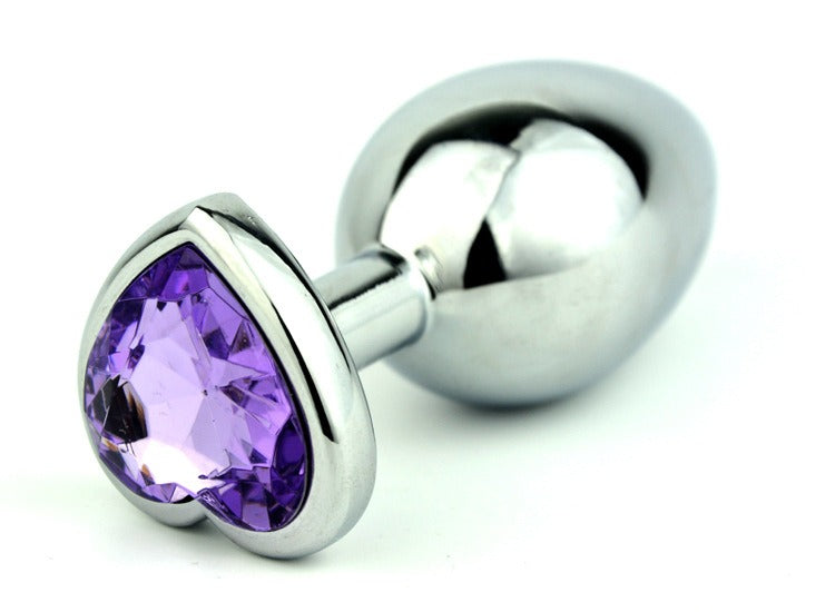 Sexual Products Adult Products Metal Backyard Heart-Shaped Anal Plug Anal Expansion Toys Sex Products Alternative