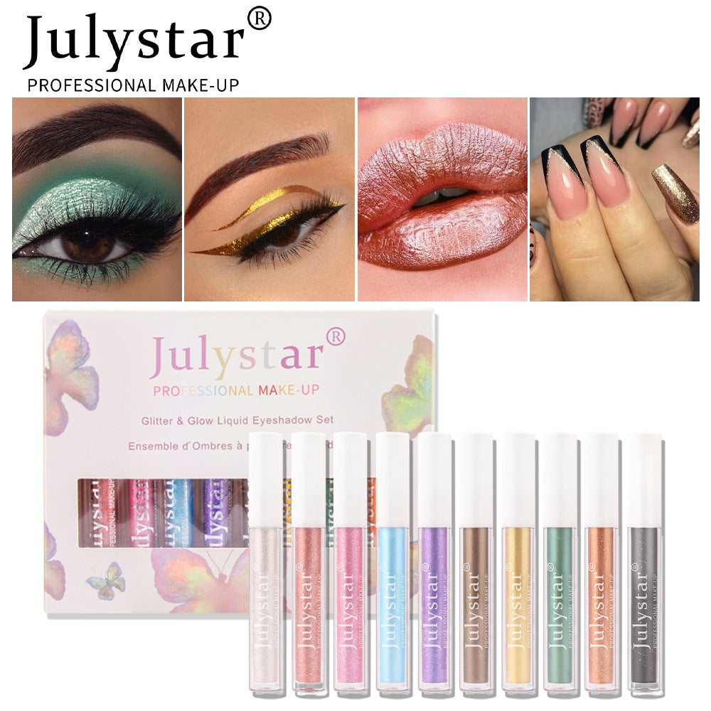 Streamlight Colorful Eye Shadow Liquid Set Night Club Makeup Stage Makeup Performance Makeup Liquid Eye Shadow