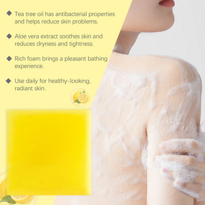 OceAura Lemon Herbal Vitamin C Soap Cleanser Body Skin Bath Mild Clean Refreshing Oil Control Skincare Soap
