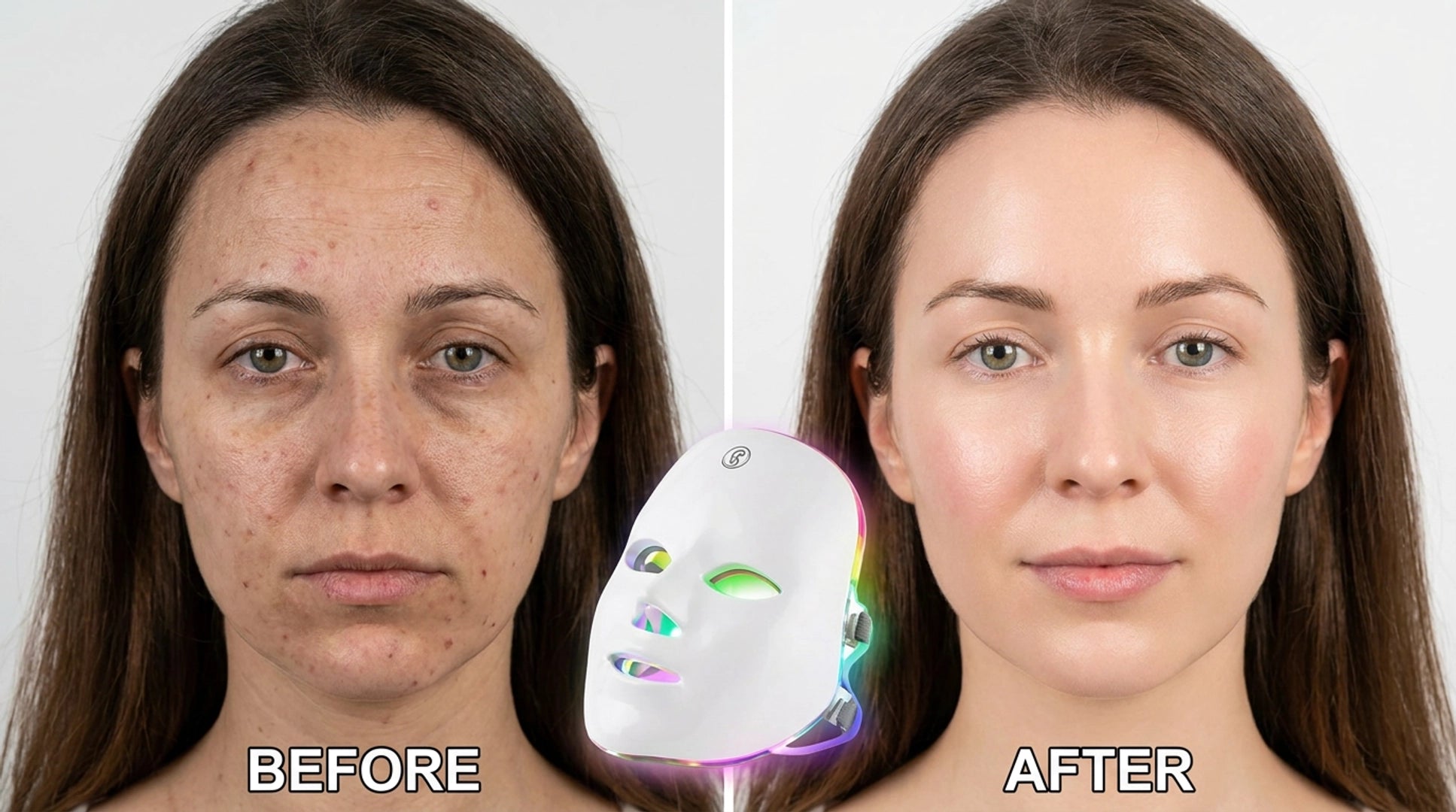 7-color LED face and neck therapy mask