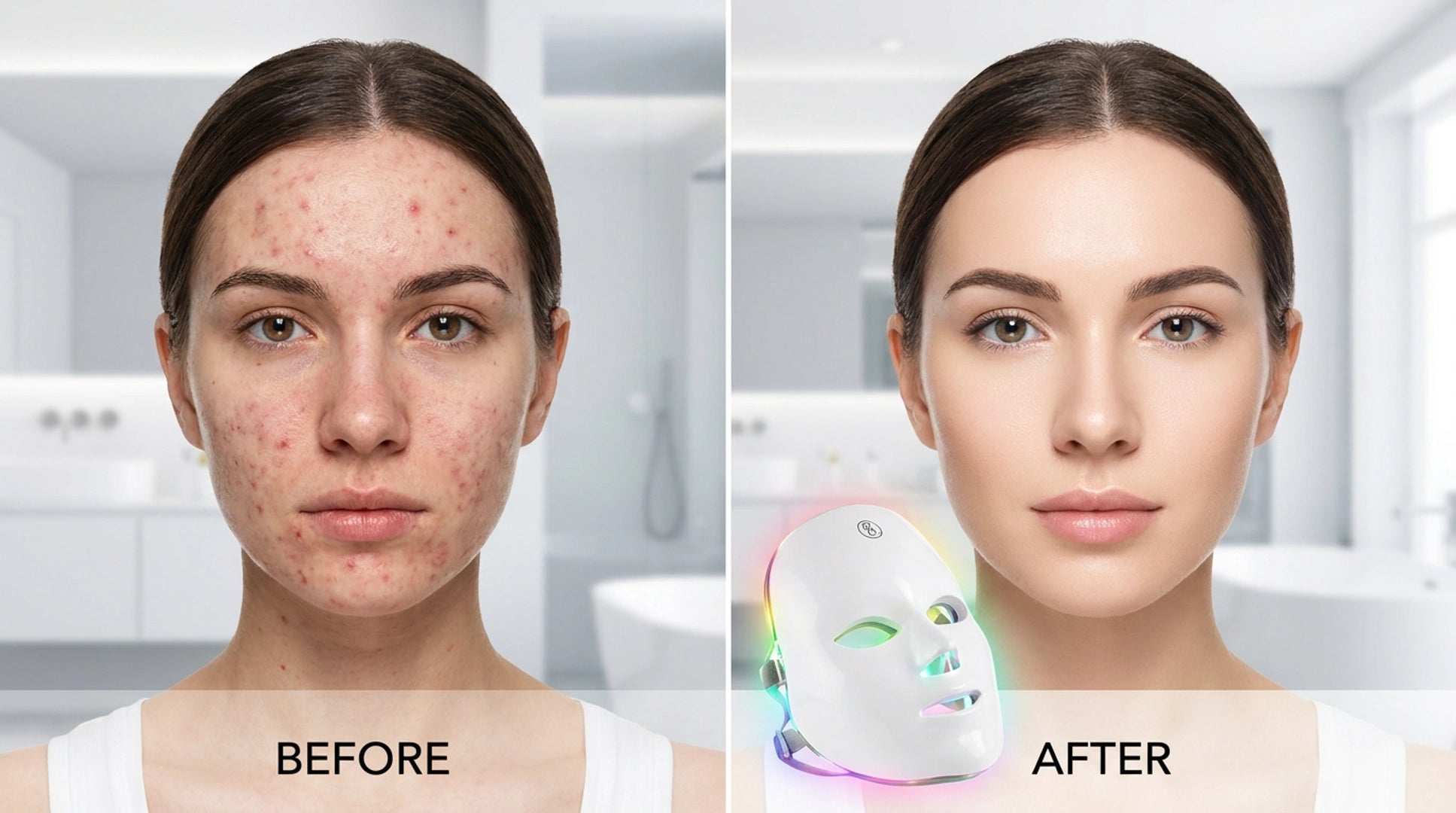 7-color LED face and neck therapy mask