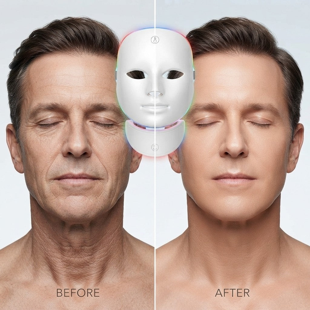 7-color LED face and neck therapy mask